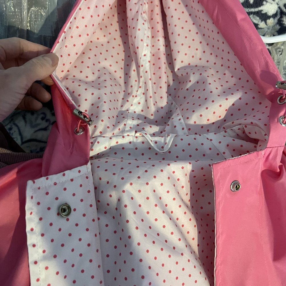 Reversible hooded raincoat